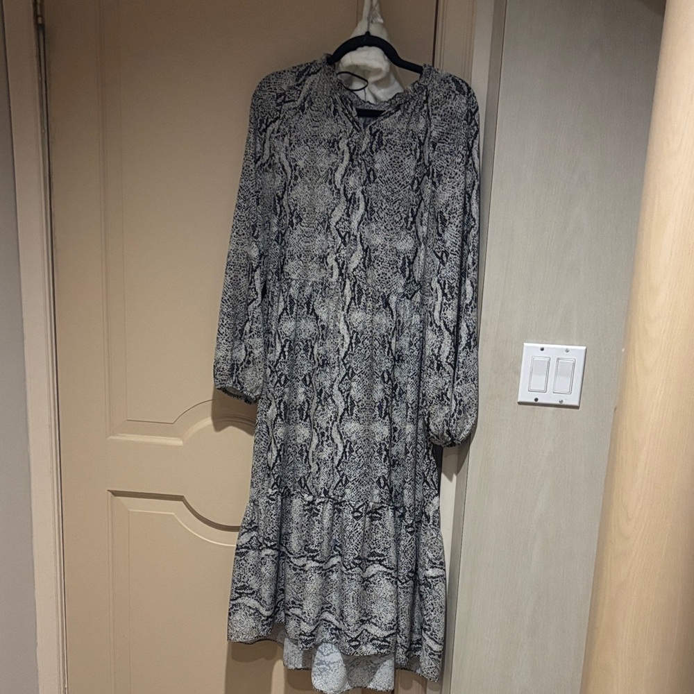 Elegant Snake Print Dress